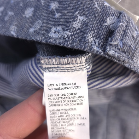 New Izod Saltwater Shorts 42 Blue Pineapple Floral Geometric 9.5" Inseam Stretch - Picture 4 of 6